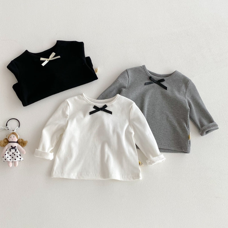 【BABY】韓国風蝶結び長袖TシャツSK100323
