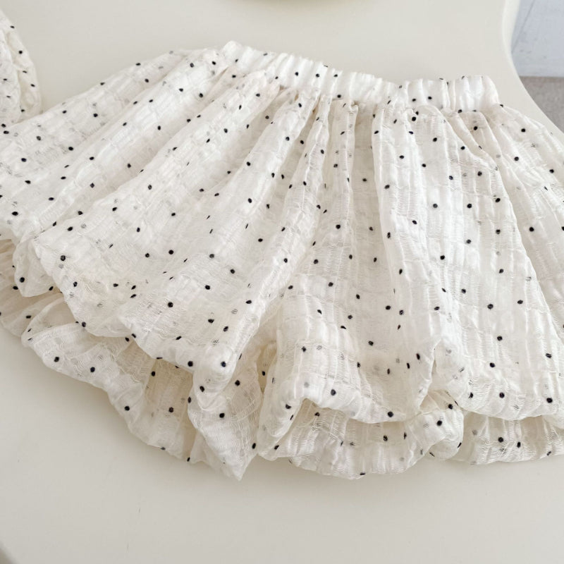 【BABY&KID】夏新作 ふわふわドットトップス&ブルマSK071930