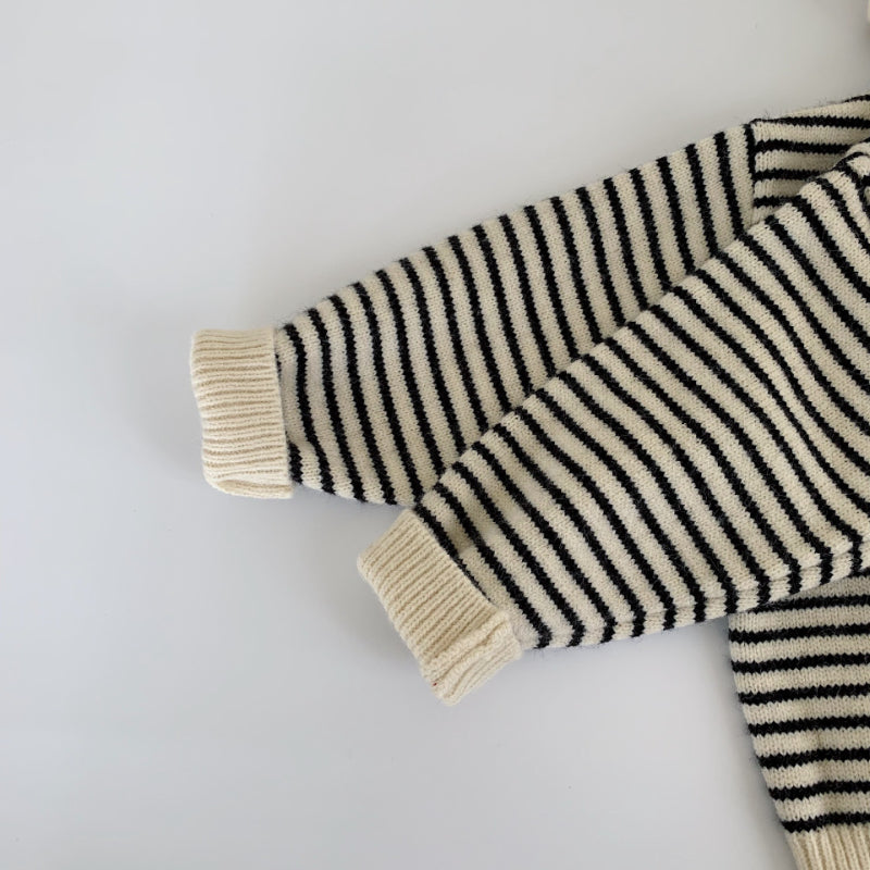 【BABY&KID】ストライプ柄ニットパーカSK100510