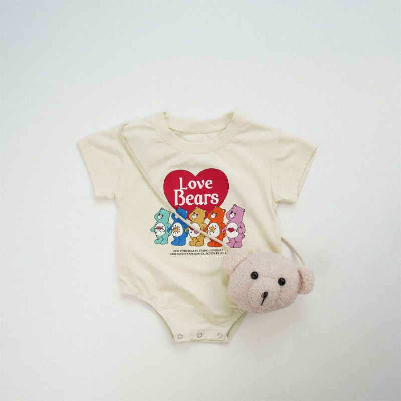 【BABY】夏新作 LOVE BEARSロンパースSK082201