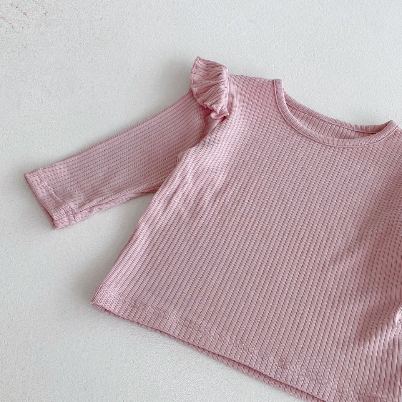 【BABY】無地Tシャツ、花柄サロペットパンツSK092317