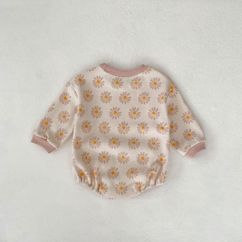 【BABY】ナチュラル花柄ロンパースSK100114