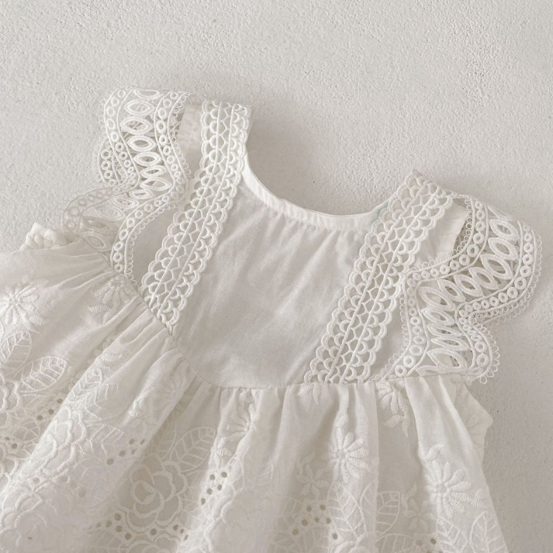 【BABY】夏新作 アイレット刺繍ロンパースSK010222