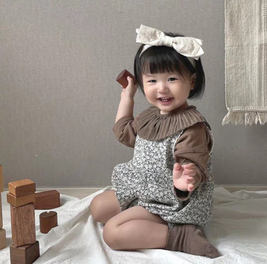 【BABY&KID】韓国風 可愛いフリル襟TシャツSK020915