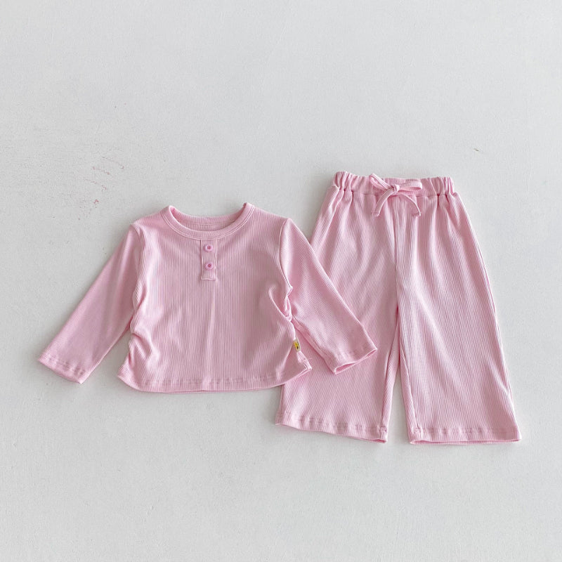 【BABY&KID】無地リブセットアップSK092437