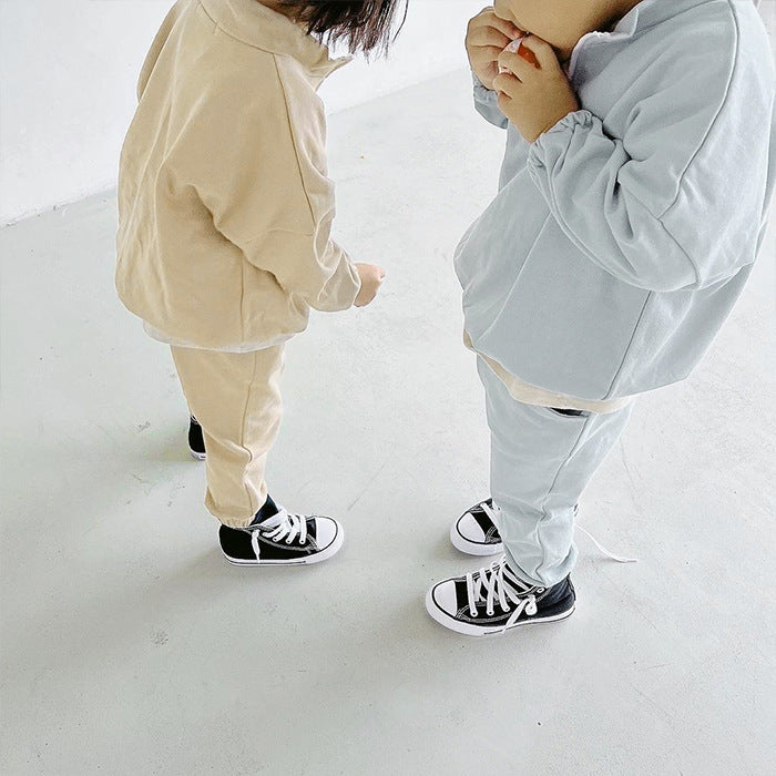 【BABY&KID】ハイネック暖かいオシャレセットアップSK030314