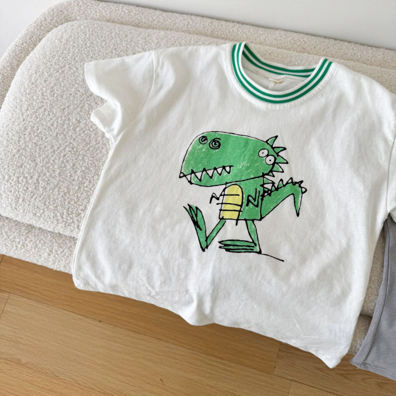 【BABY&KID】夏新作 カートゥーンコットンルーズTシャツSK063028