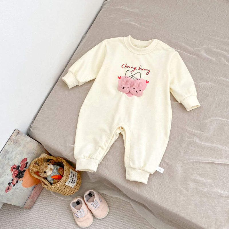【BABY】キュートラビット長袖カバーオールSK092820