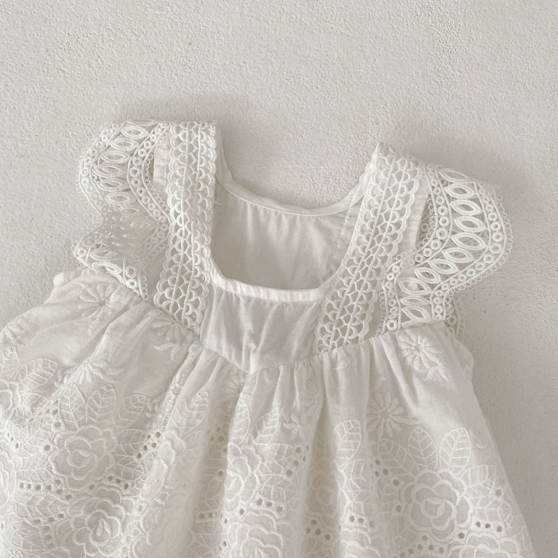 【BABY】夏新作 アイレット刺繍ロンパースSK010222
