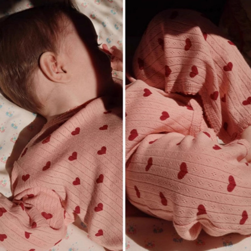 【BABY】北欧風蝶結び、ハートロンパース、レギンスSK101323
