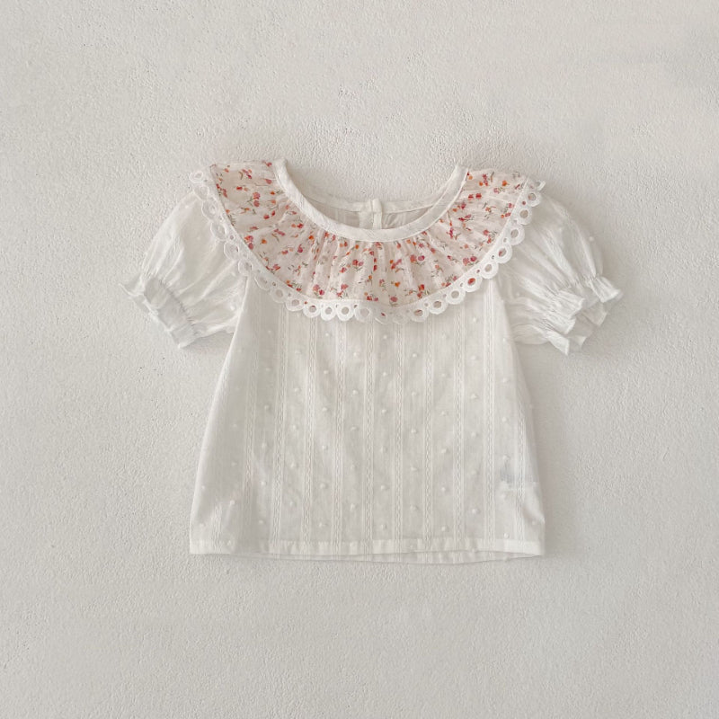 【BABY&KID】夏新作 小花レースセットアップSK090320