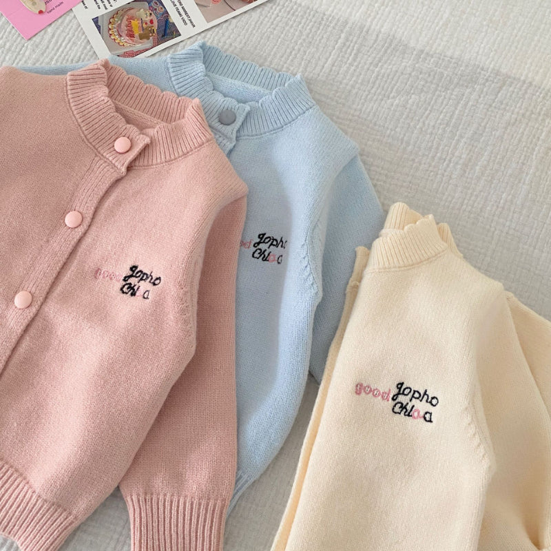 【BABY】英字刺繍カーディガン&パンツSK092908