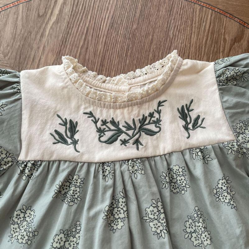 【BABY】夏新作 刺繍花柄セットアップSK091314