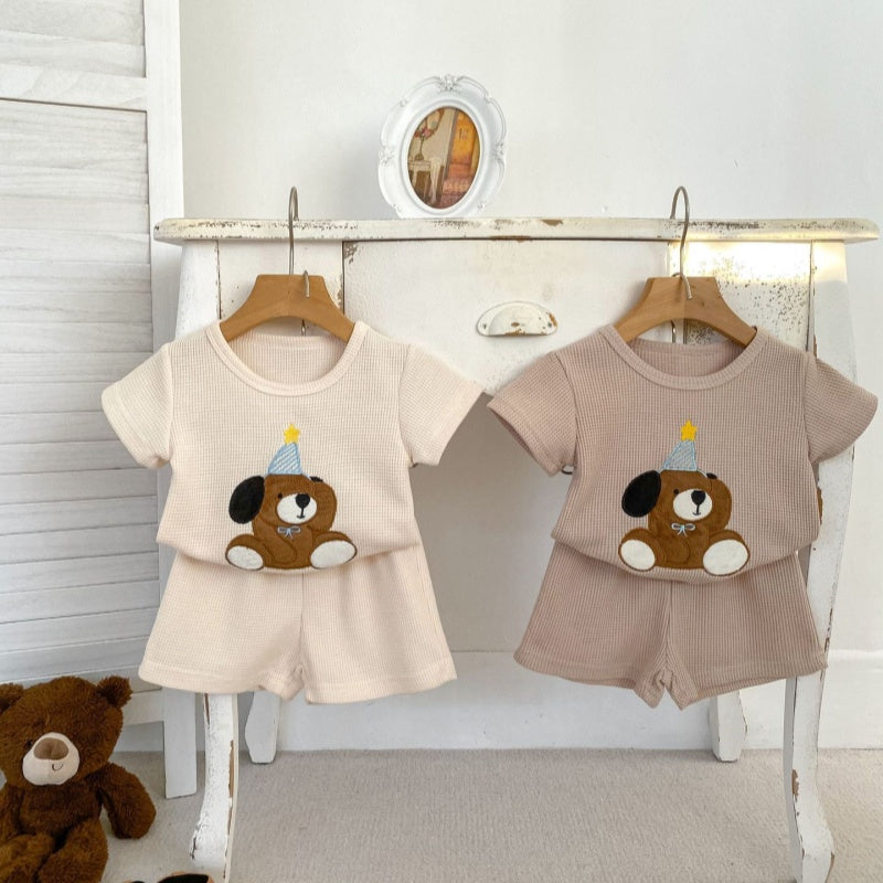 【BABY】夏新作 くま刺繍セットアップSK072513