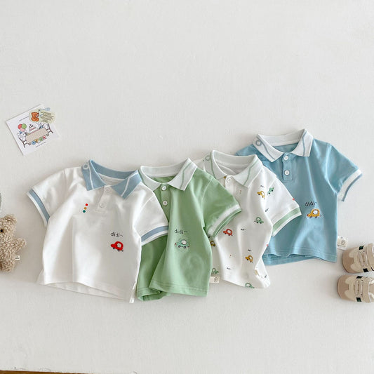 【BABY&KID】夏新作 車柄POLOシャツSK062323