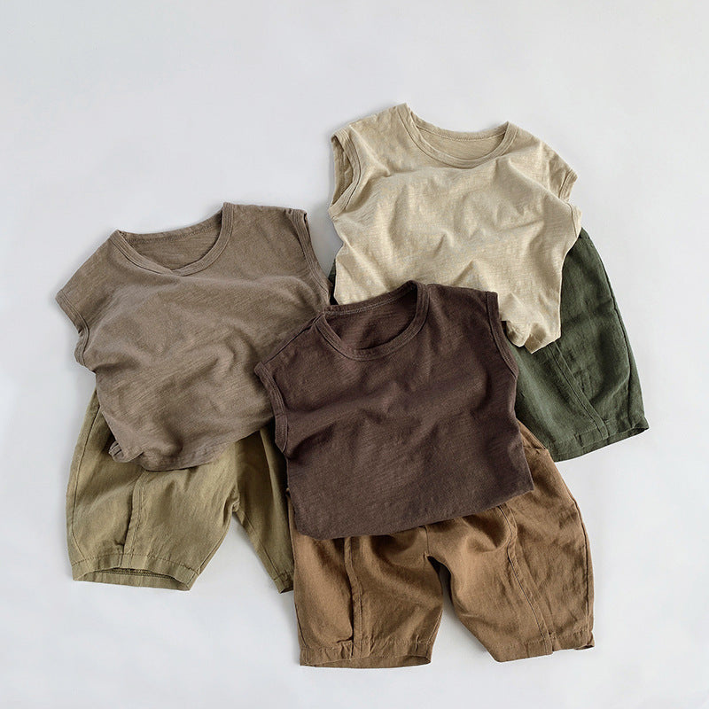 【BABY&KID】夏新作 ノースリーブボーダーTシャツSK080812