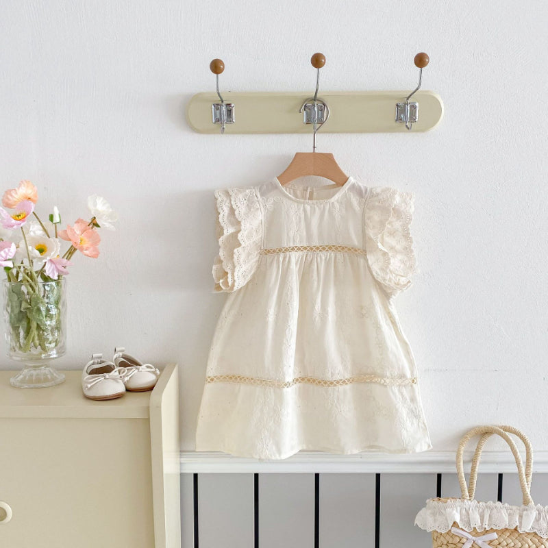 【BABY&KID】夏新作 フラワー刺繍ワンピースSK081609
