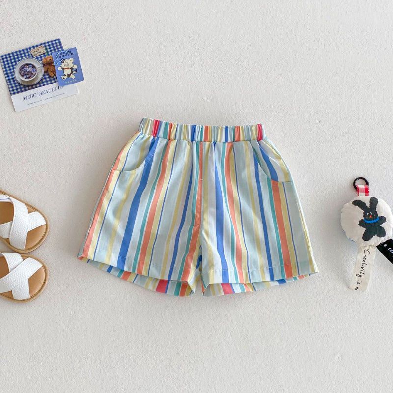【BABY&KID】夏新作 スイカベスト、レインボーショーツSK080610