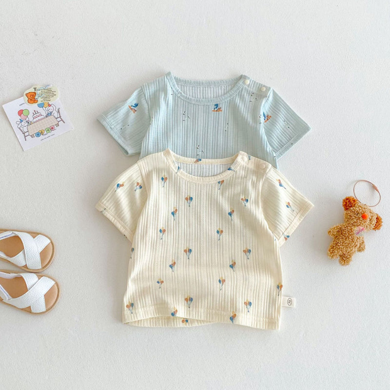 【BABY&KID】夏新作 風船柄半袖セットアップSK070208