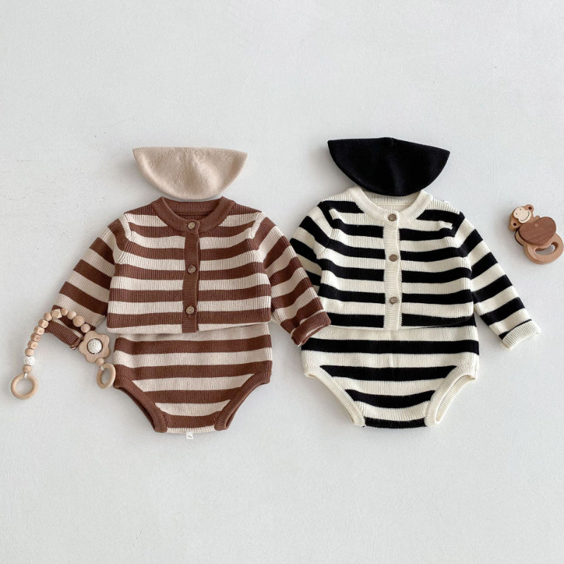 【BABY】ボーダーニットセットアップSK101521