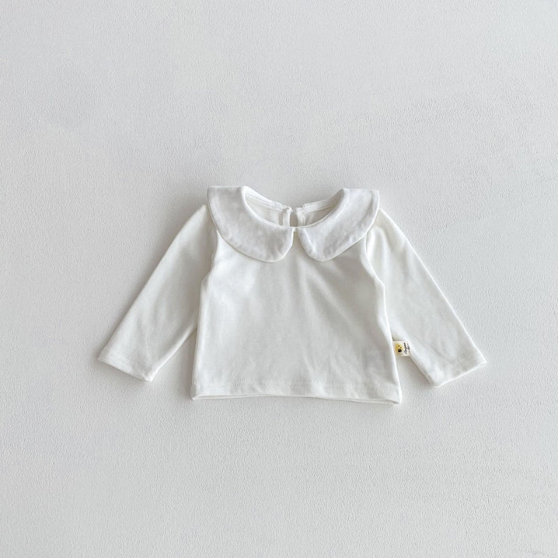 【BABY】立体フラワーフリル袖ロンパース、ドールカラーブラウスSK100832