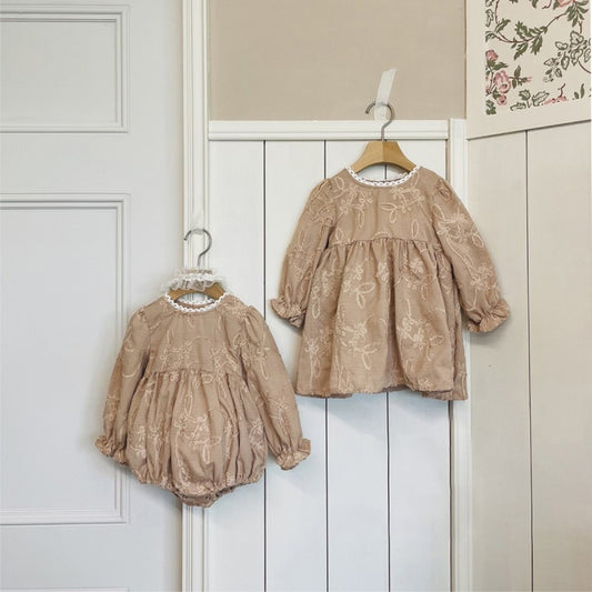 【BABY】レースフラワーロンパース、ワンピースSK102213