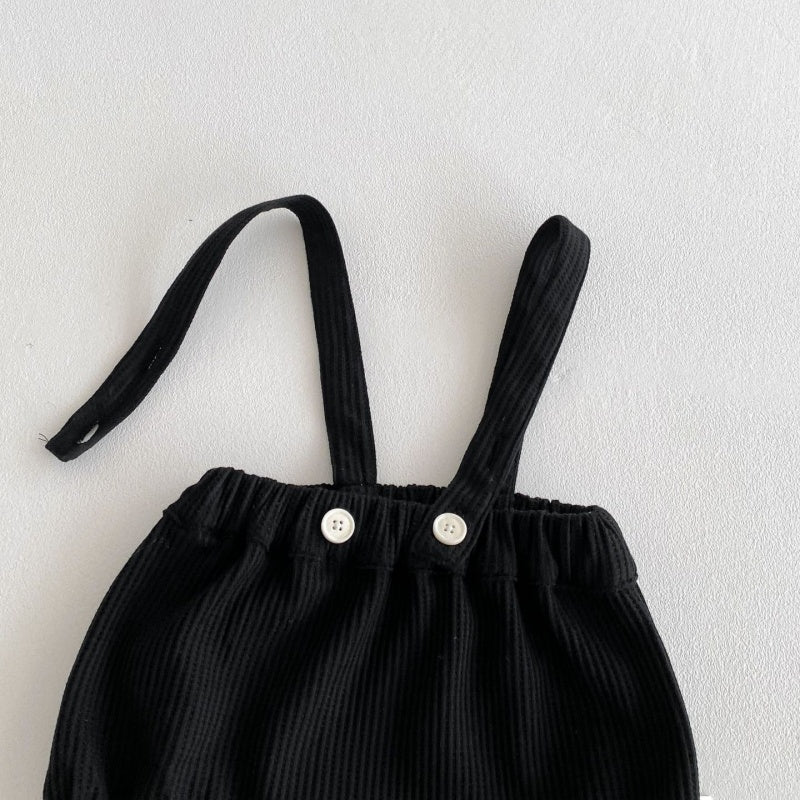 【BABY】レーストリム小花柄トップス&サロペットショートパンツSK102311