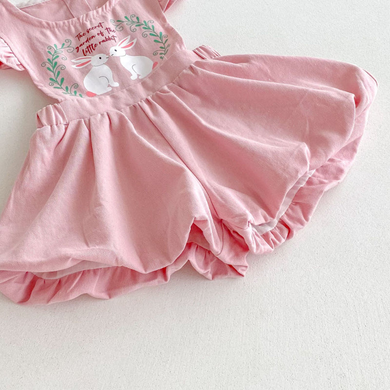 【BABY】うさぎサロペットパンツ(ショートパンツ)SK092309