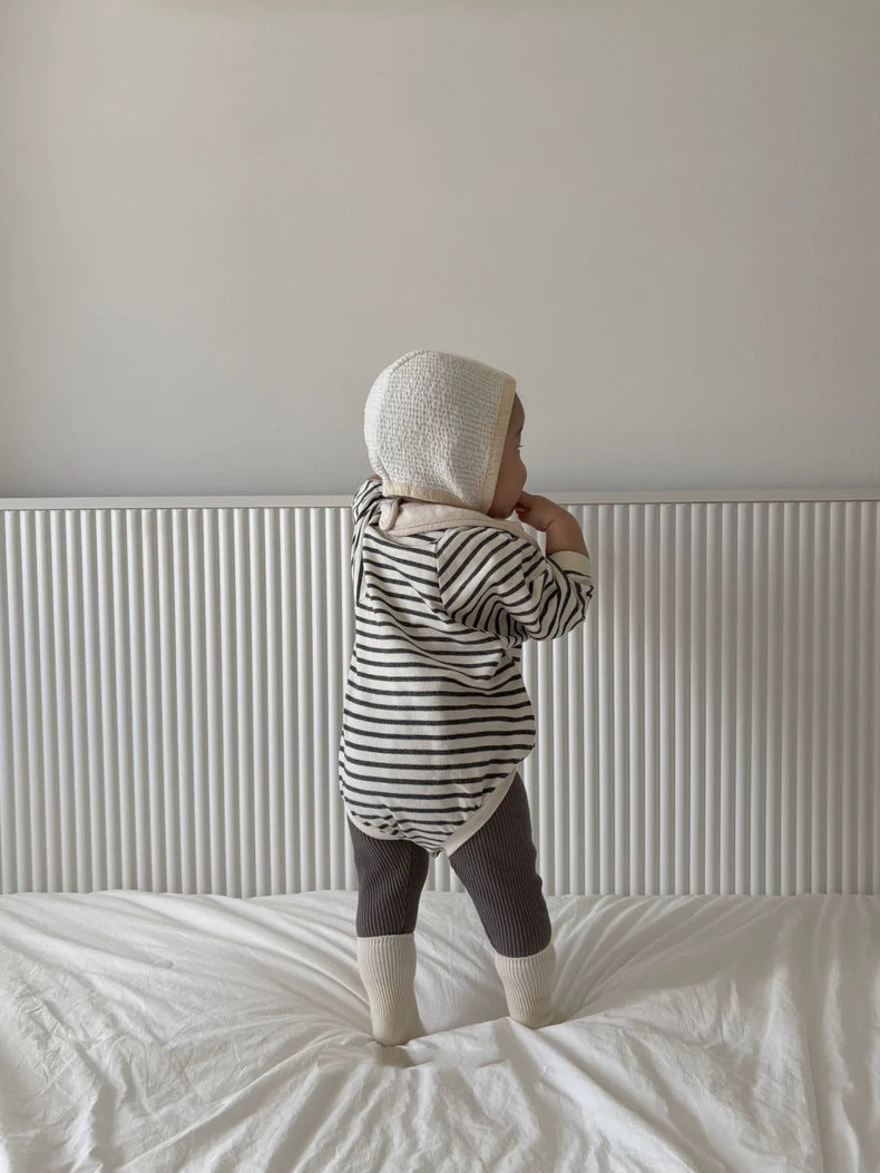 【BABY】ボーダー丸首ロンパースSK102630