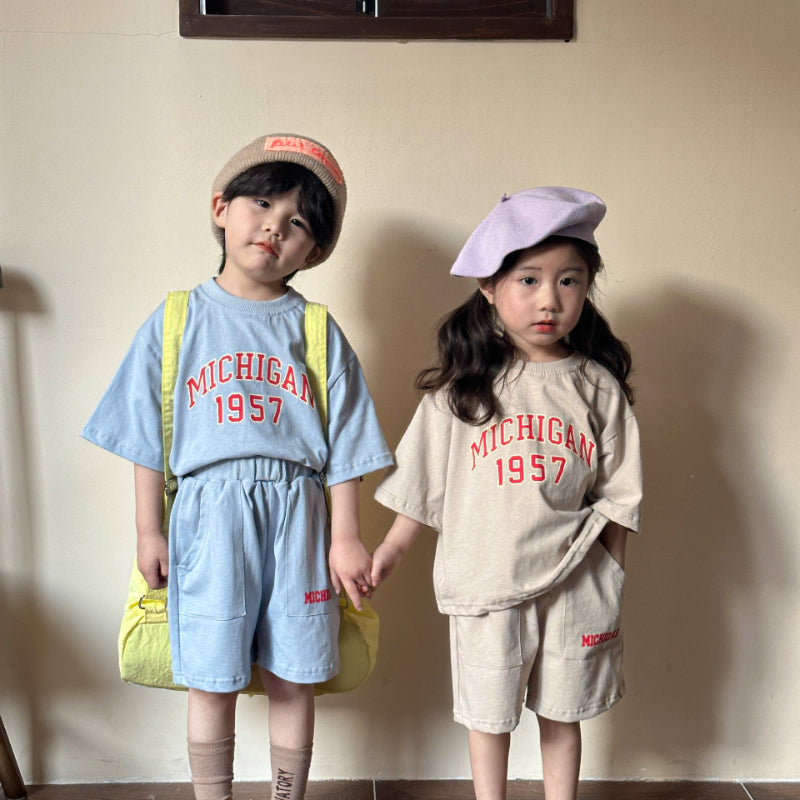 【BABY&KID】夏新作 MICHIGANカジュアルセットアップ SK063001