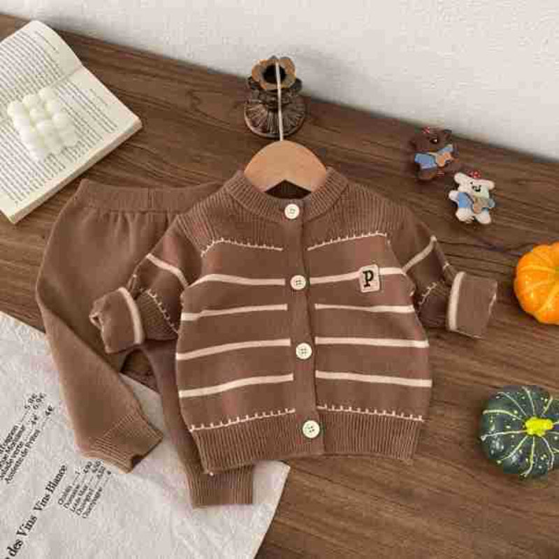 【BABY】英字ロゴボーダーセットアップSK092906