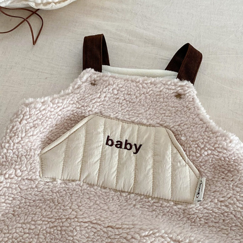 【BABY】冬新作 裏起毛ファーサロペットSK102120