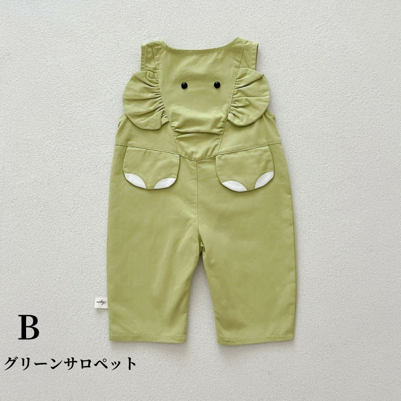 【BABY】ゾウサロペット、ボーダートップスSK100330