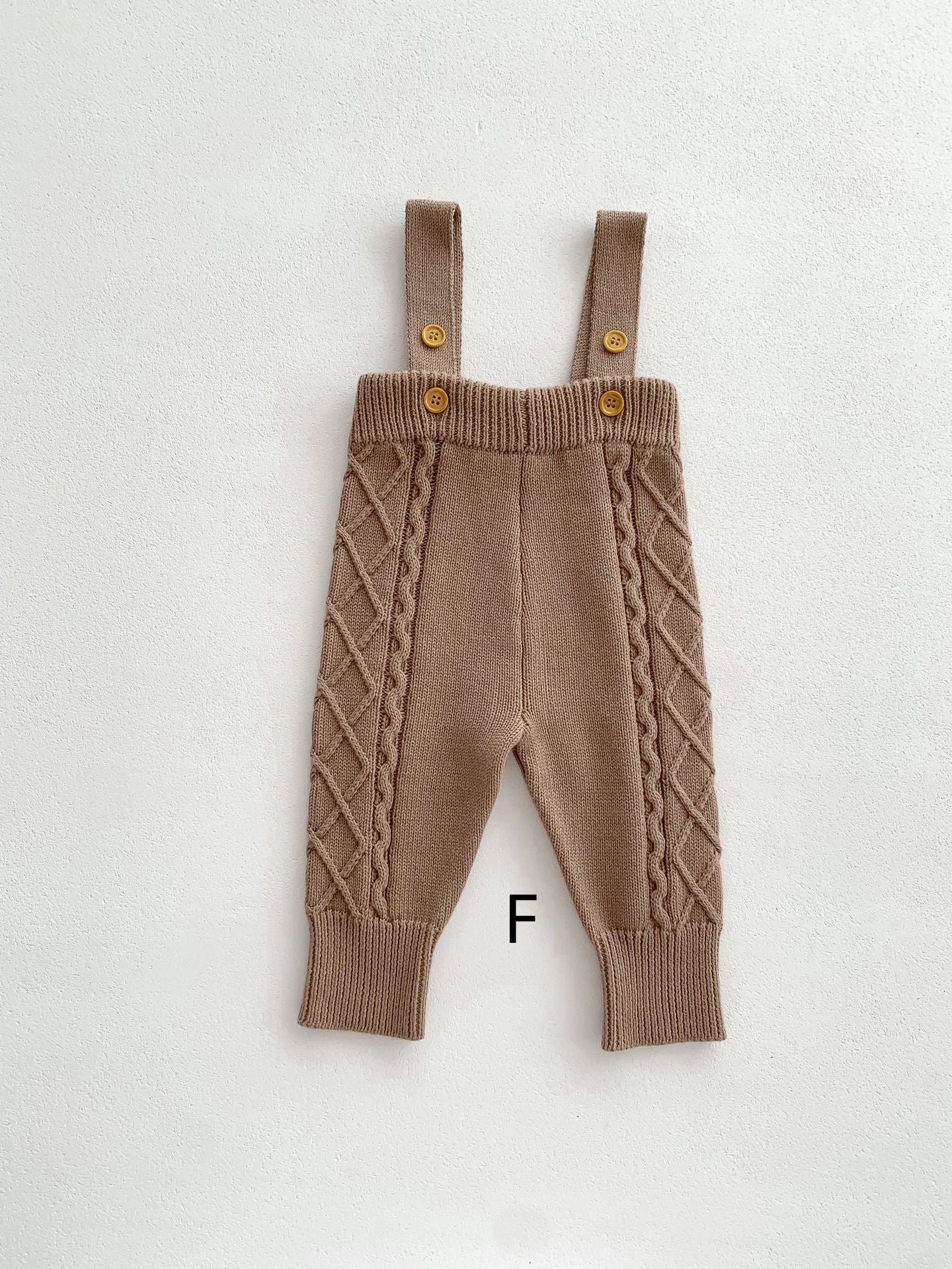 【BABY&KID】ケーブル編みニットサロペット、セーターSK022406