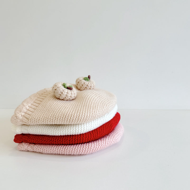 【HAT】ダブルパンプキン波型ニット帽子SK101606