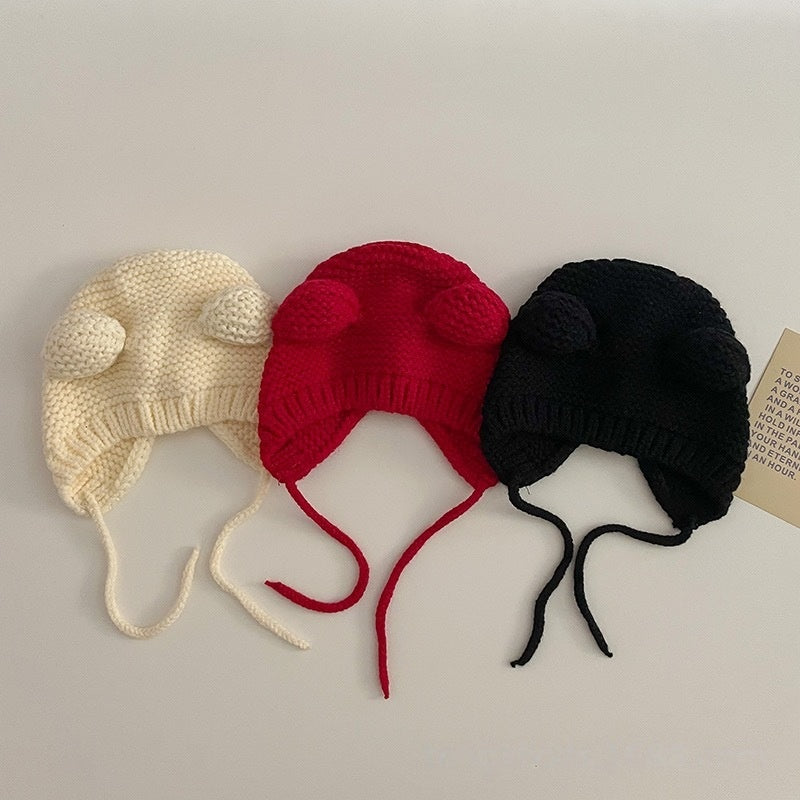 【HAT】ぷっくり耳ニット帽子SK101613