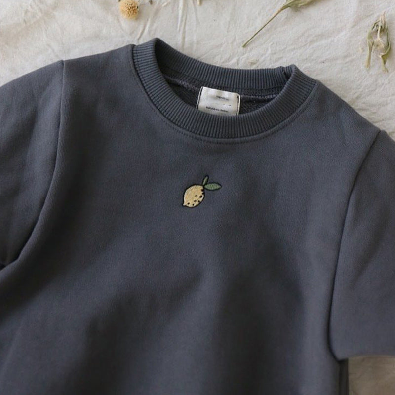 【BABY】洋ナシ刺繍ロンパースSK100723