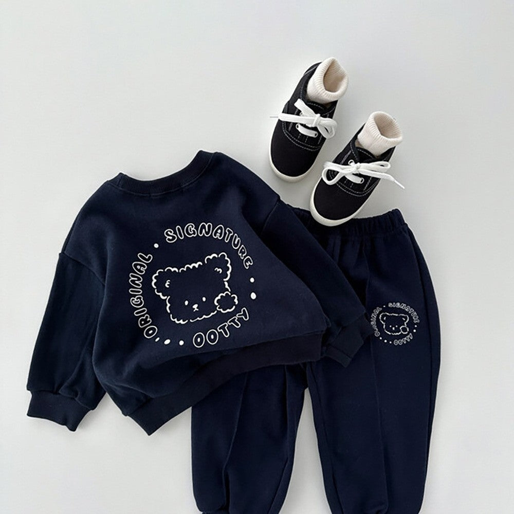 【BABY&KID】カートゥーンクマ可愛いセットアップSK023104