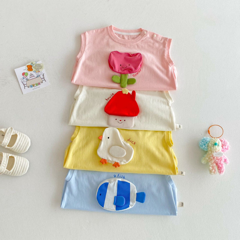 【BABY】夏新作 立体カートゥーンロンパースSK070122