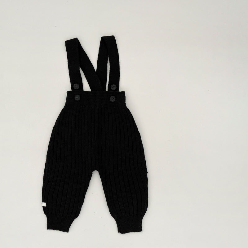 【BABY】おしゃれニットサロペットパンツSK100203