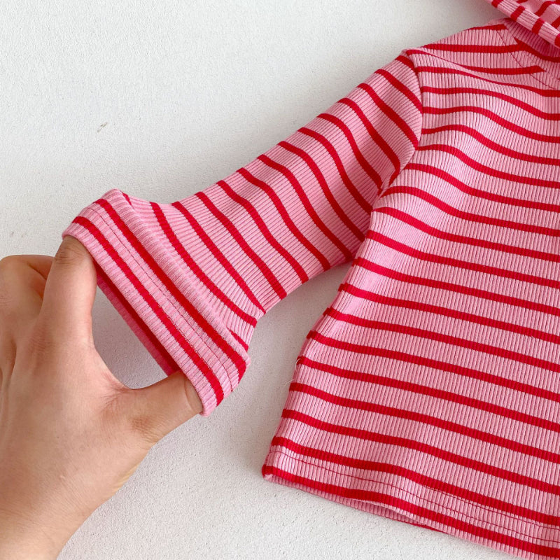 【BABY&KID】ボーダーフーディ、りんごサロペットSK100840