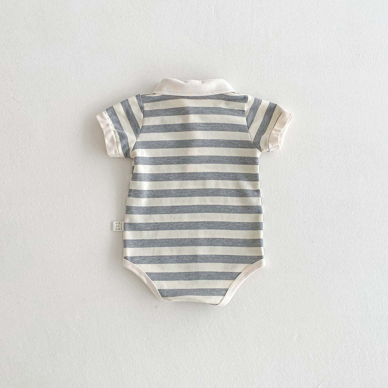 【BABY】夏新作 POLOボーダーロンパースSK082722