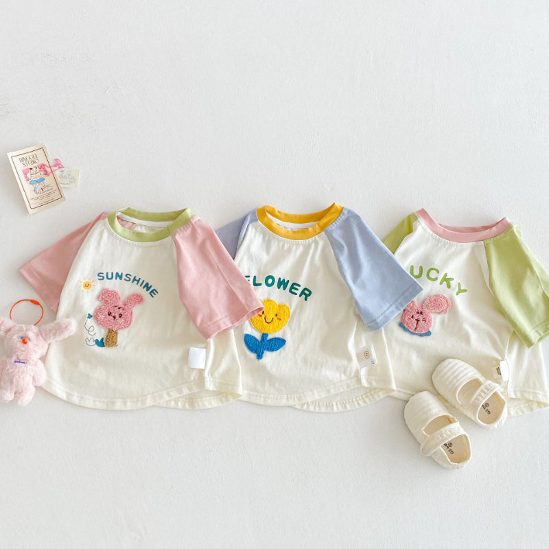 【BABY&KID】夏新作 カラーバリショートTシャツSK072006