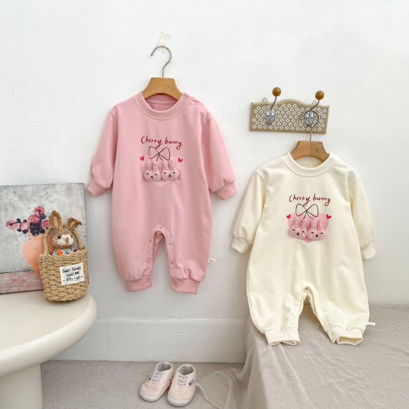 【BABY】キュートラビット長袖カバーオールSK092820