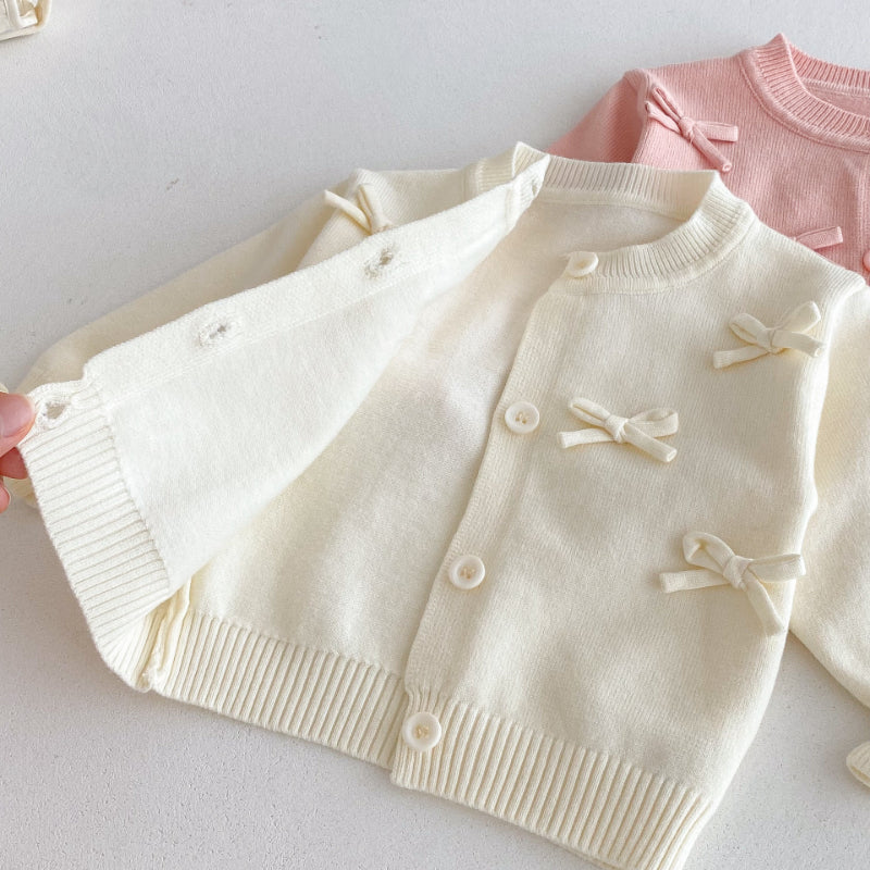 【BABY】蝶結びニットカーディガンSK092412