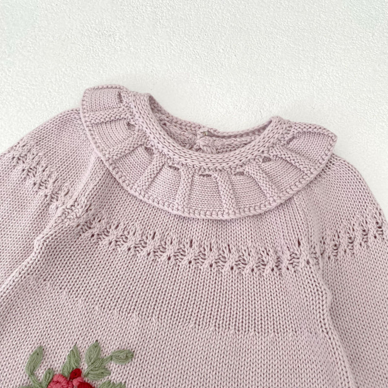 【BABY】カラフルフラワーニットロンパースSK100715