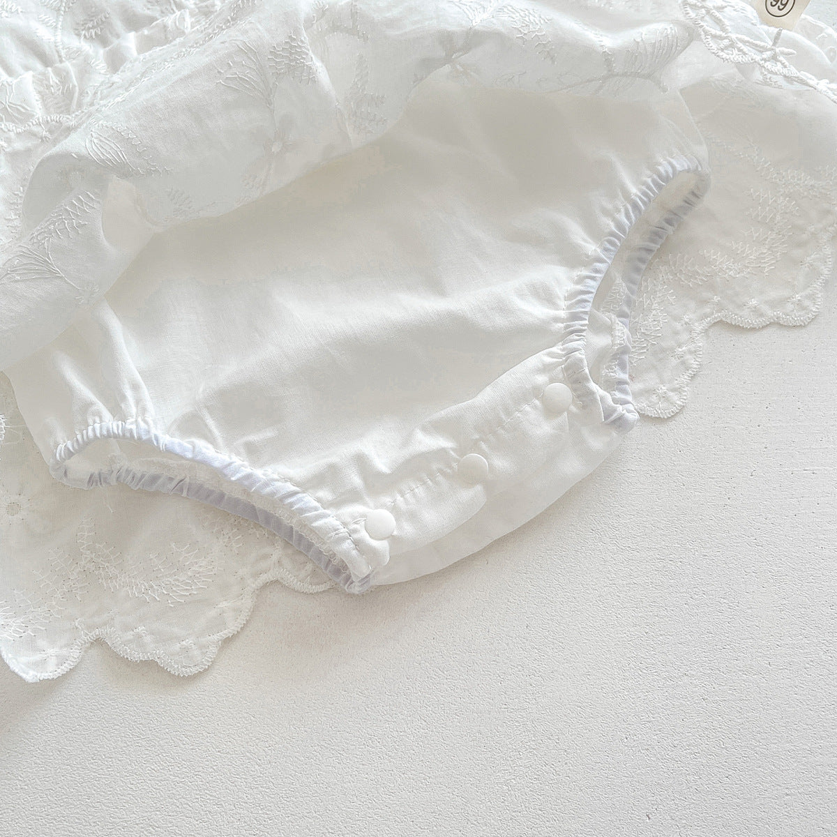 【BABY】夏新作 レース刺繍プリンセスロンパースドレス&帽子SK061820
