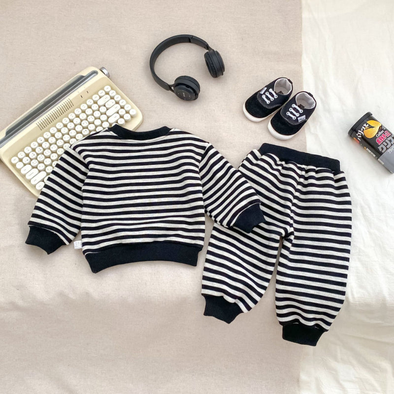 【BABY&KID】ボーダー裏起毛セットアップSK101437