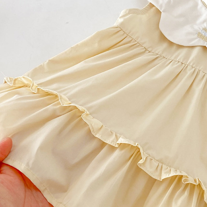 【BABY】夏新作 バルーン刺繍襟ワンピースSK082608