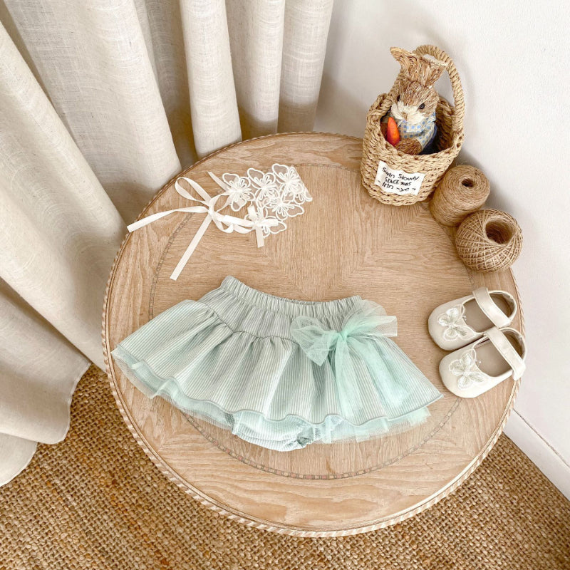 【BABY&KID】夏新作 クルーネックトップス&スカートパンツSK072315